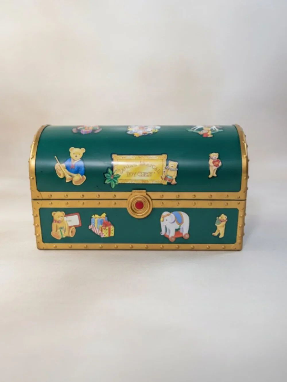 Mr Christmas Santa Musical Toy Chest Animated Music Box Complete Tested Works